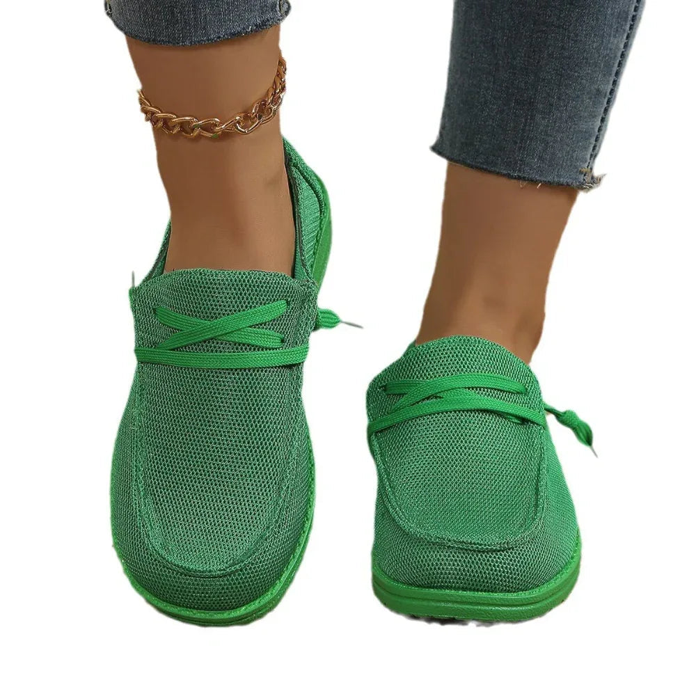 Women's Casual Shoes Lace Up Flat Slip-On Loafers