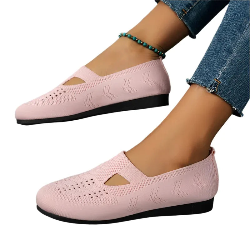 Women Flat Breathable Mesh Shoes Summer Light Loafers