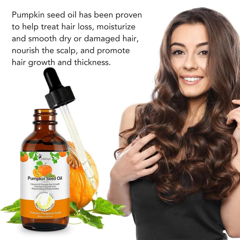 Pumpkin Seed Oil Moistens And Maintains Hair Roots For Healthy Thick Hair