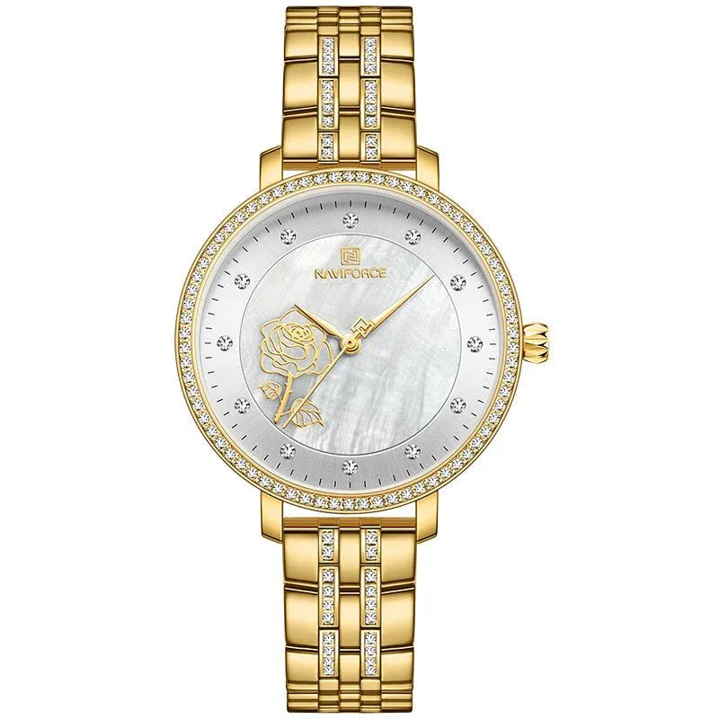 Elegant Ladies Simple Business Stainless Steel Watch For Women
