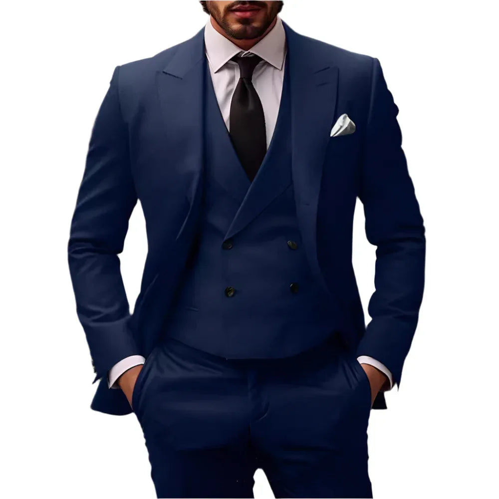 Elegant Slim Fit Three-Piece Suit
