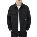 Twill Knitted Men's Lapel Jacket Coat