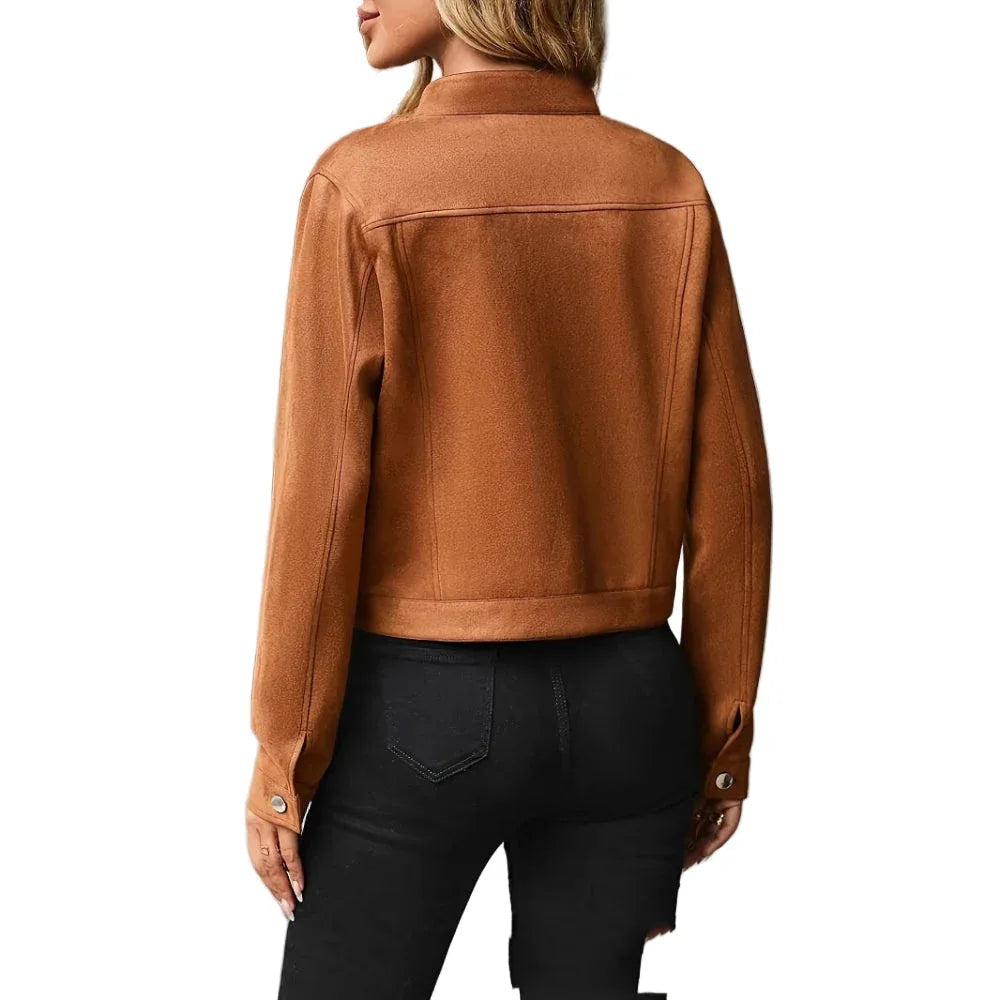 Women's Casual Cropped Autumn Jacket