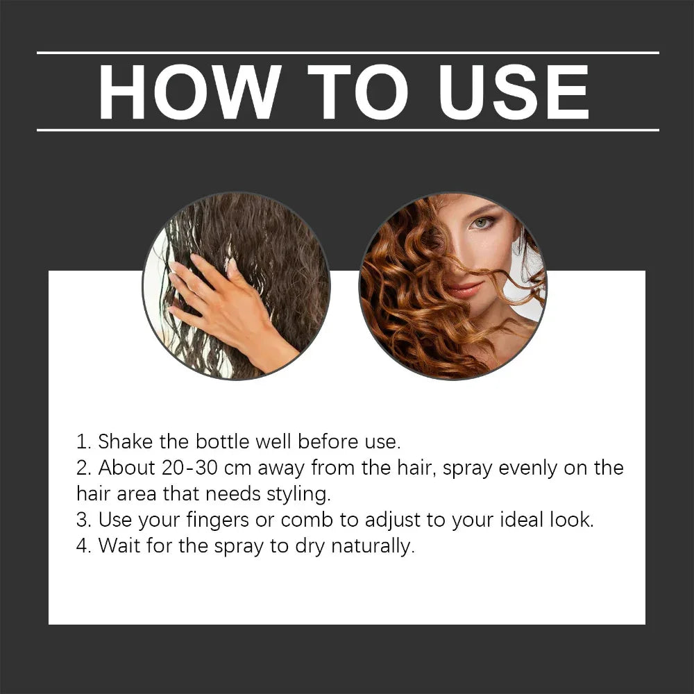 Hair Styling Sea Salt Spray For Fluffy Shining And Healthy Hair