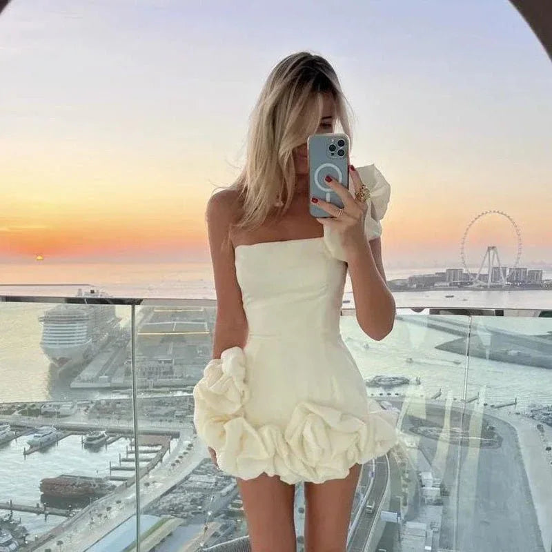 Fashionable One-Shoulder Women's Slim Fit Dress