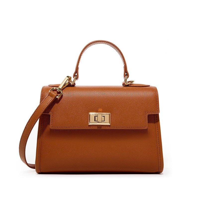 Genuine Leather Handbag With Adjustable Shoulder Strap