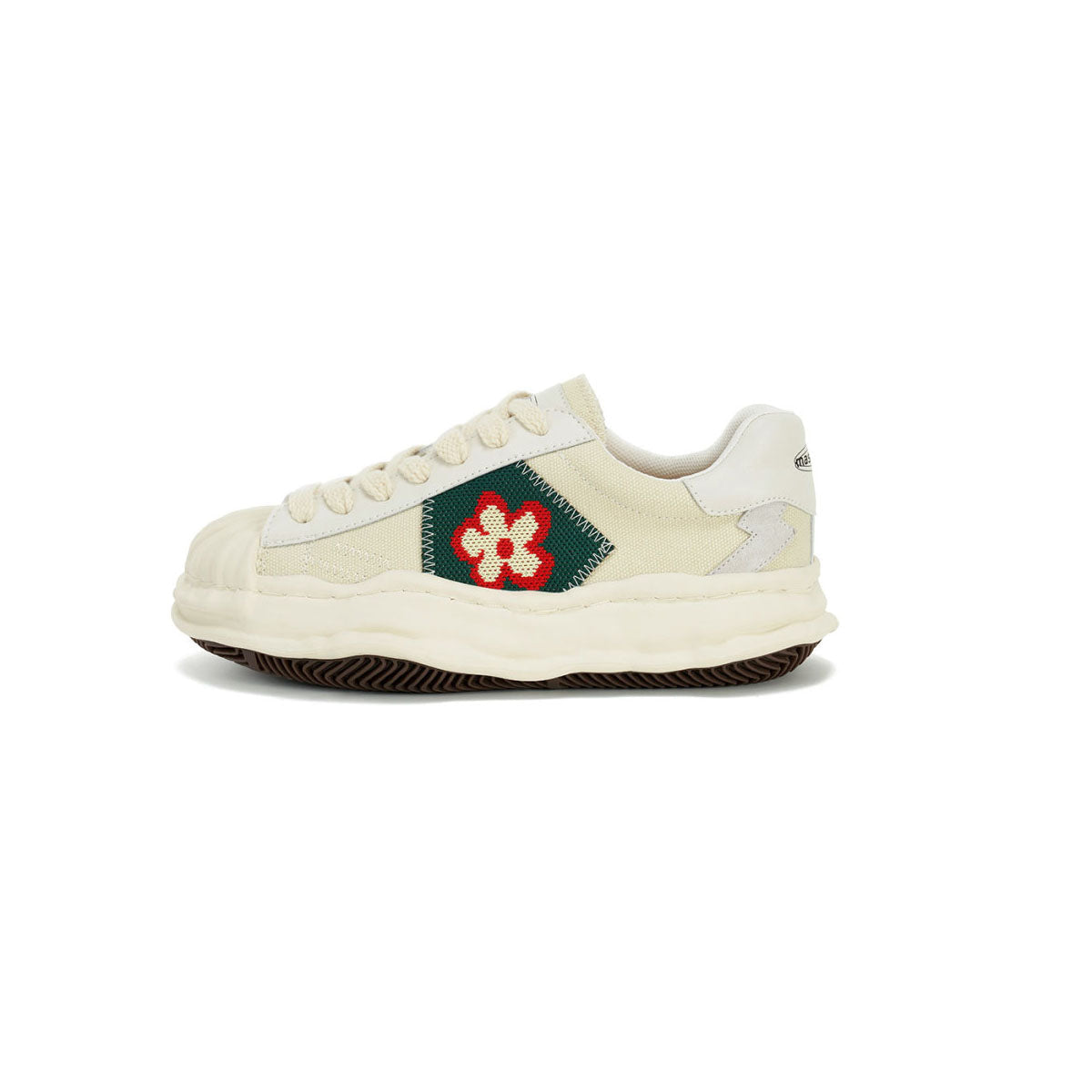 Green Patch Platform Sneakers-0