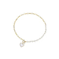 Heart In Peace Gold Necklace-0