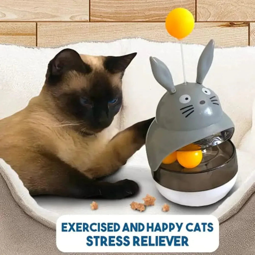 Interactive Cat Feeder Treat Cat Food Dispensing Toys