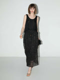 Intricately Embellished Glitter Embroidered Skirt-0