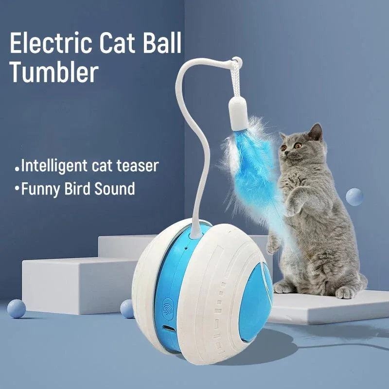 Irregular Electric Moving Feather Teasing Pet Cat Toy