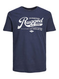 Jeans-T-Shirt, Kurzarm, Rundhalsausschnitt