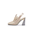 Lace Up Slingback High Heel Mules-0