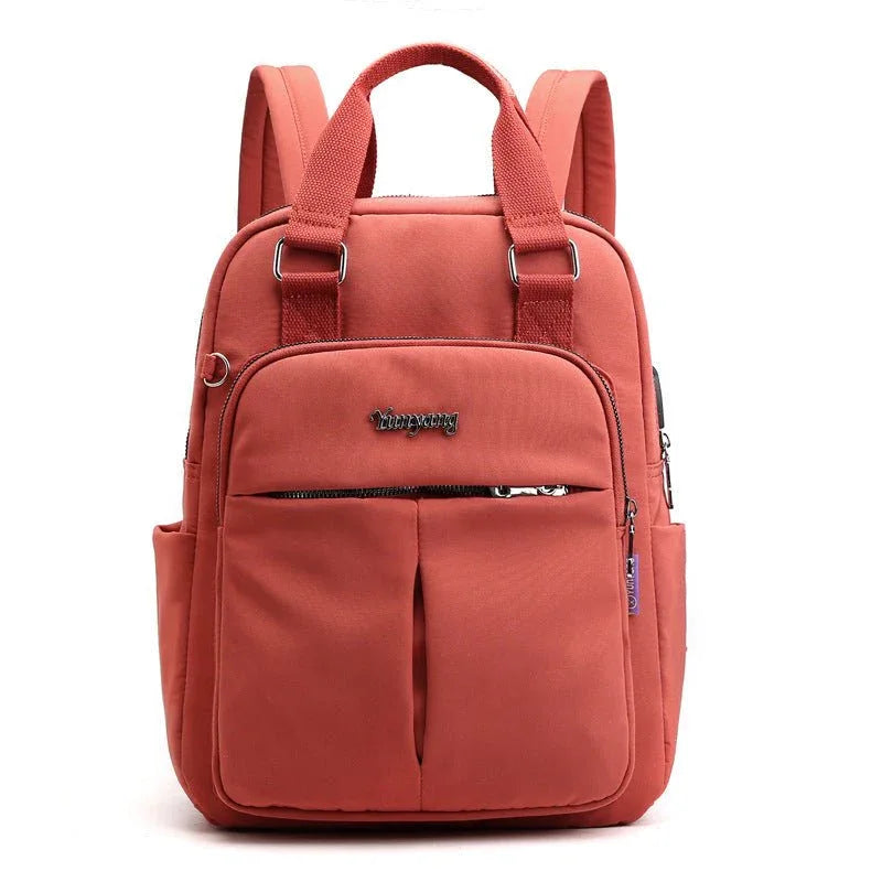Large Capacity Multiple Pockets Women's Backpack With In-Built USB Charging Port