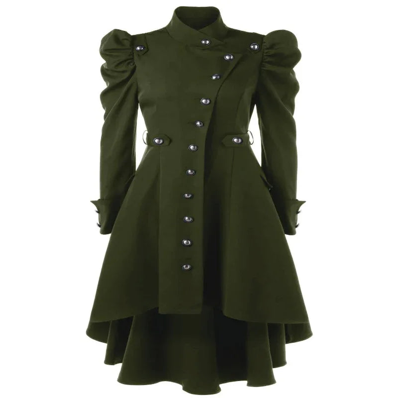 Long Dress With Stand-Up Collar