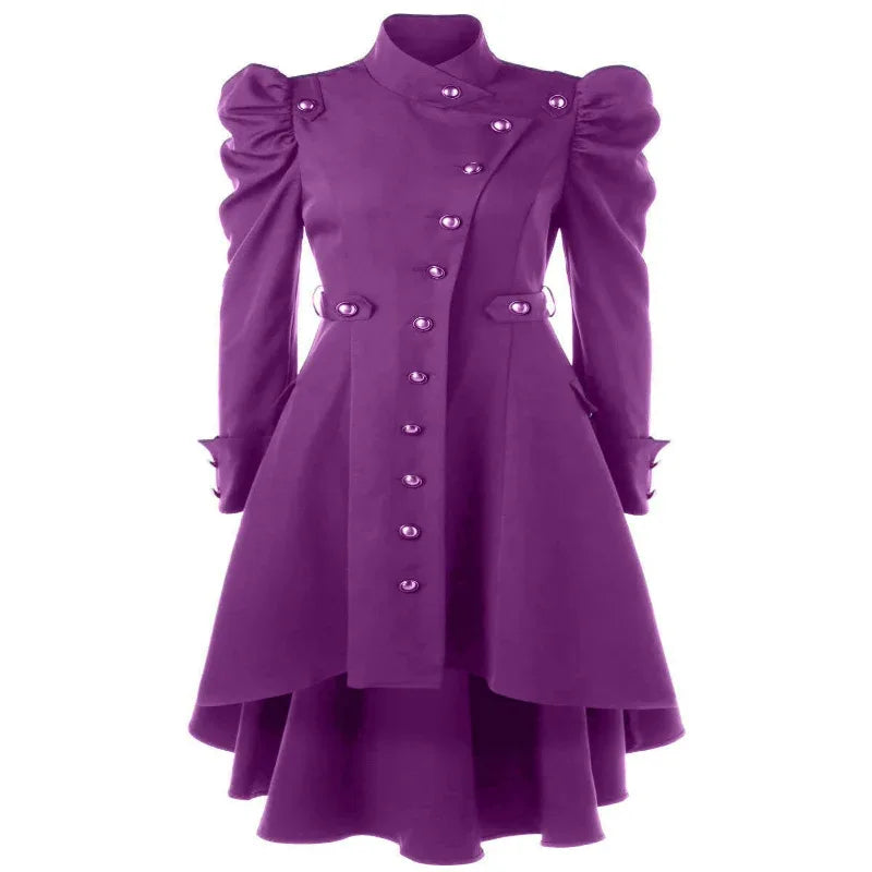 Long Dress With Stand-Up Collar