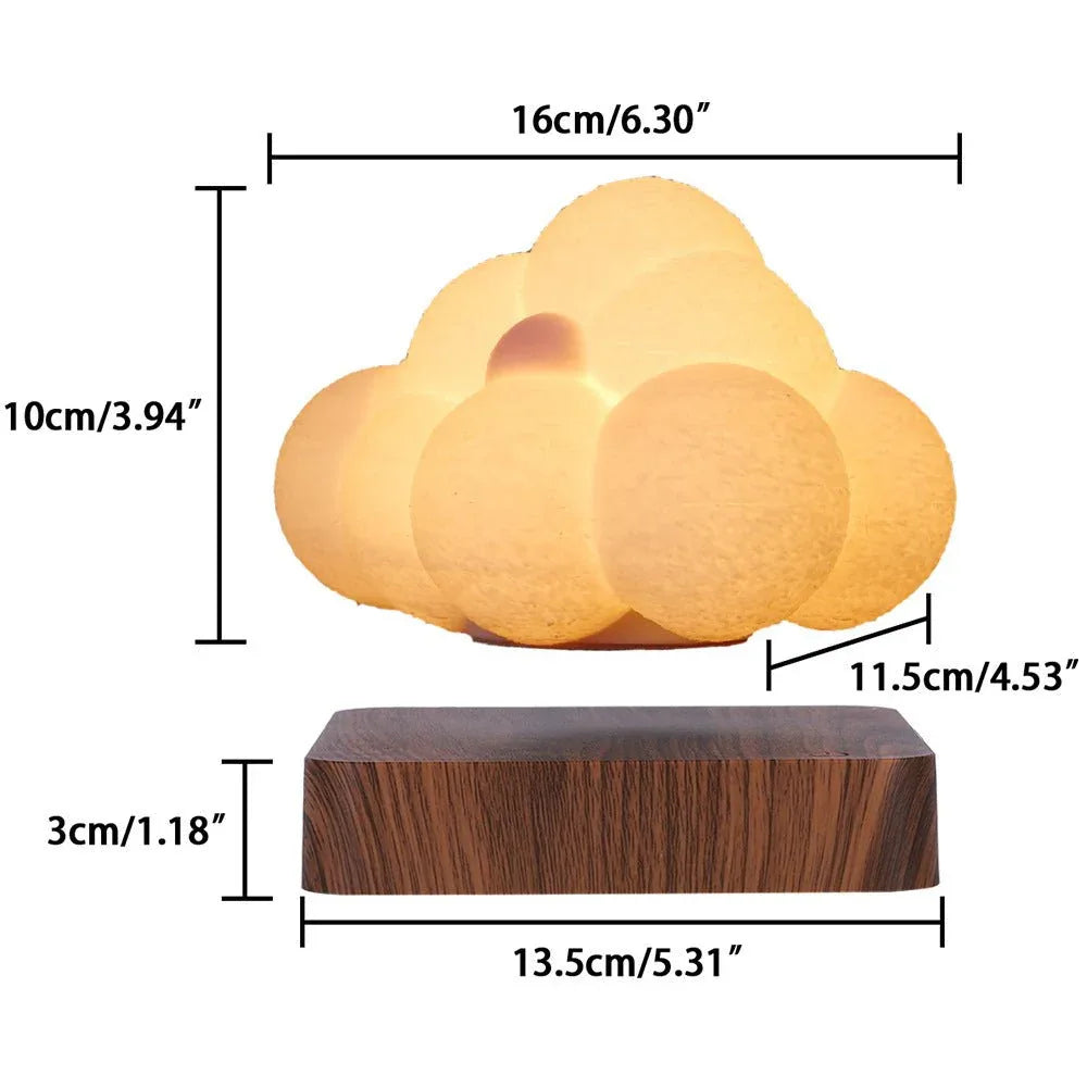 Magnetic Levitation Floating Rotating Night Light Creative Cloud Table Desk Lamp