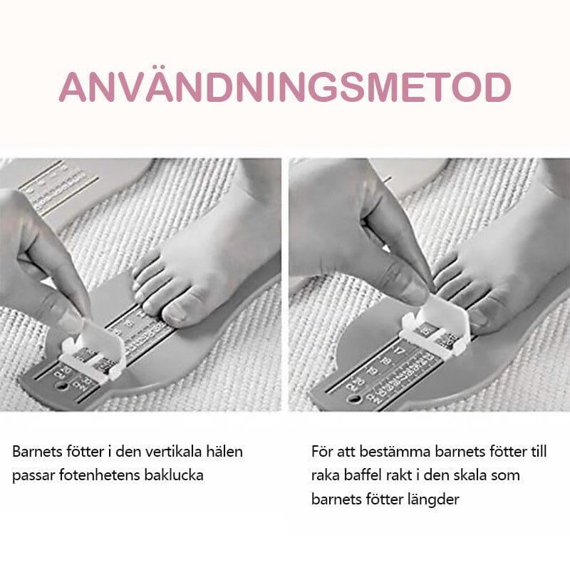 Mät barns fötter hemma