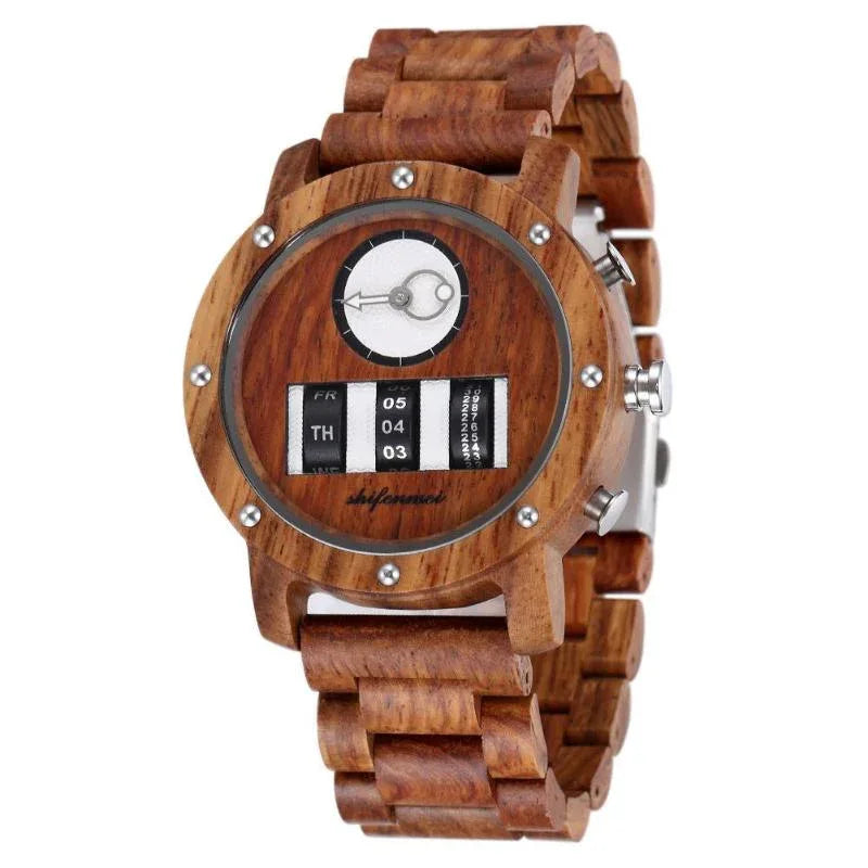 Mechanical Wooden Watch For Men