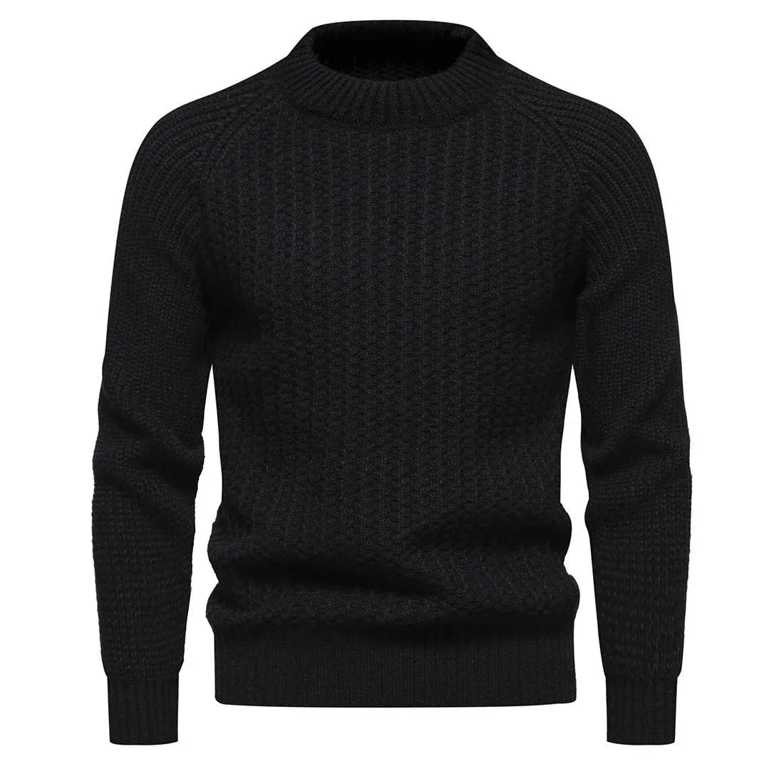 Men's Casual Loose Solid Color Round Neck Sweater
