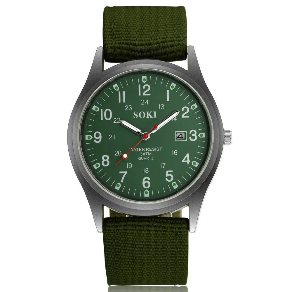 Men's Luminous Sports Casual Quartz Watch With Date Display