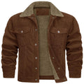 Men's Polyester Double Chest Pockets Winter Jacket