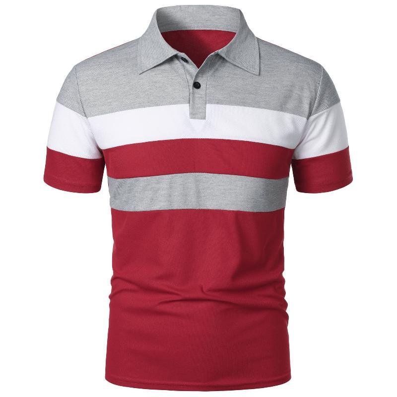 Men's Short Sleeve Polo Shirt With Three Stripes