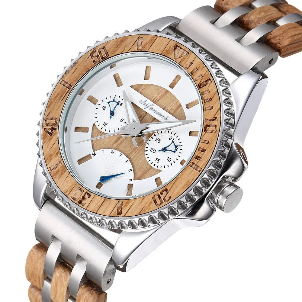 Men's Sports Mechanical Wood Watch