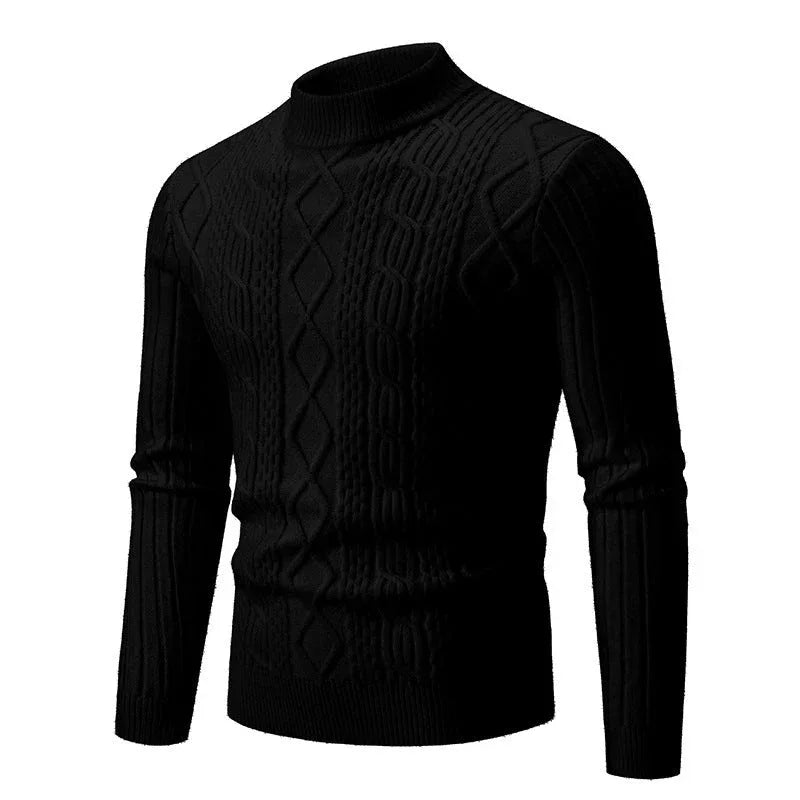 Men's Twisted Round Neck Pullover Leisure Sweaters