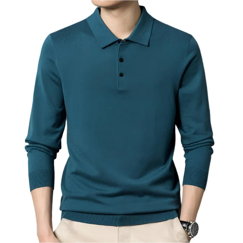 Men's Woolen Spring And Autumn Solid Color Sweater