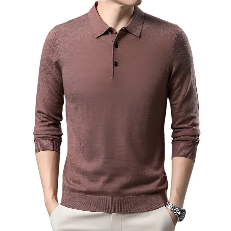 Men's Woolen Spring And Autumn Solid Color Sweater