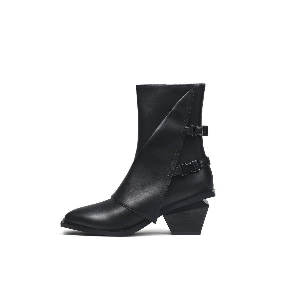 Modern Buckled Boots-0