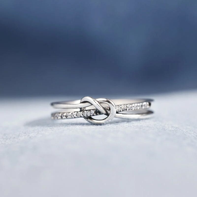 Mor & dotter Double Band Knot Ring