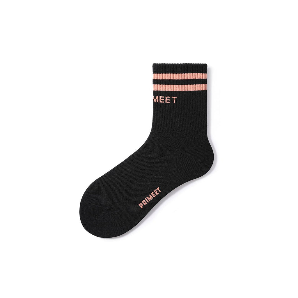 Neon Pink All-season Women 5pcs Active Low Cut Socks Set-1