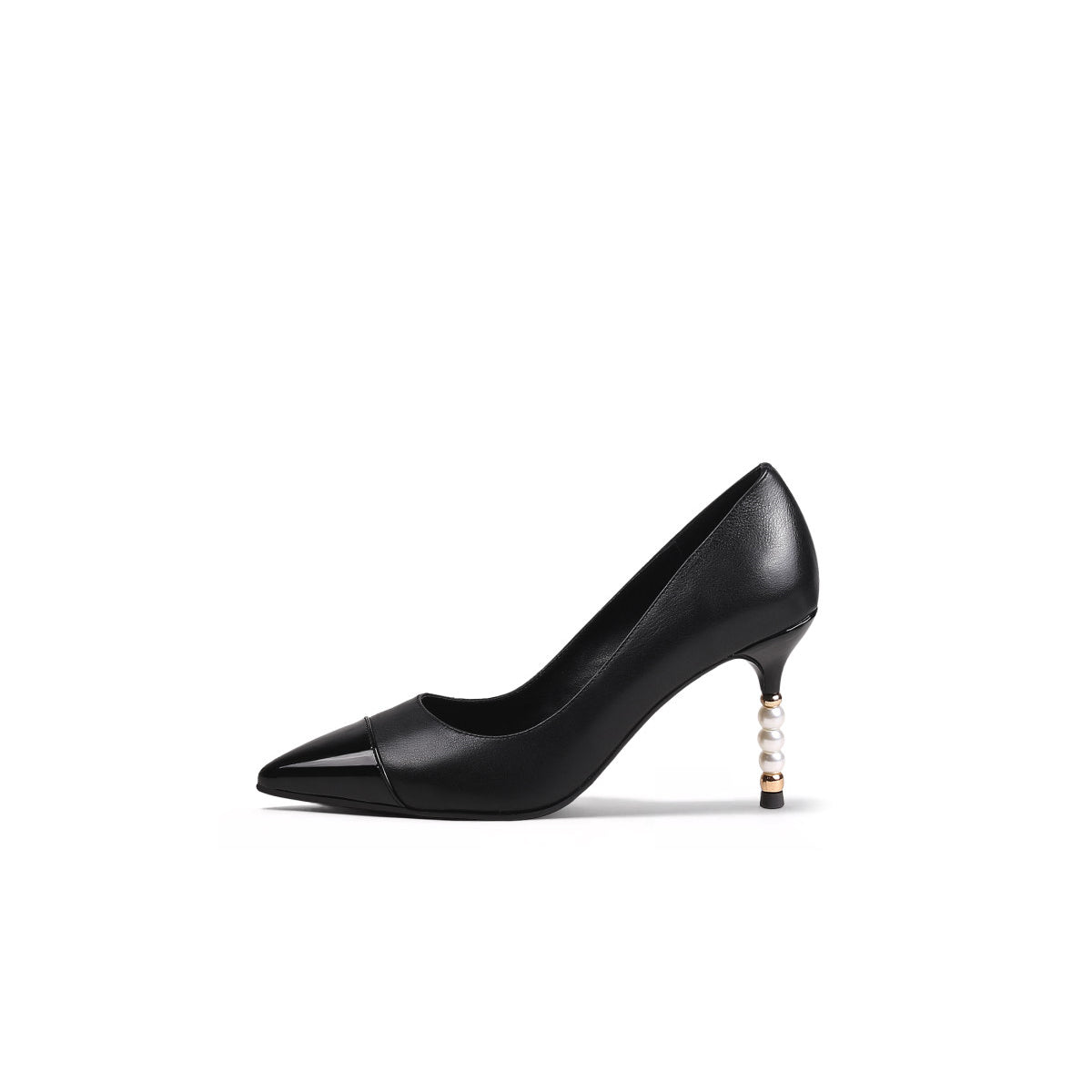 Pointed Toe Pearl Heel Stilettos-0