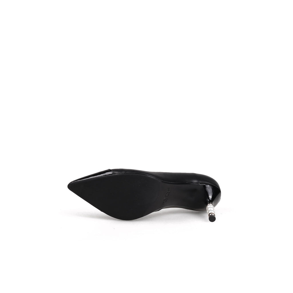 Pointed Toe Pearl Heel Stilettos-4