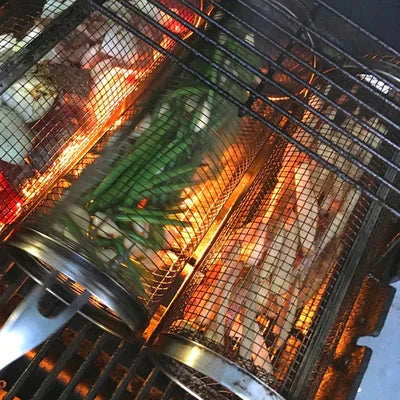 Praktisk grillkorg för grillen