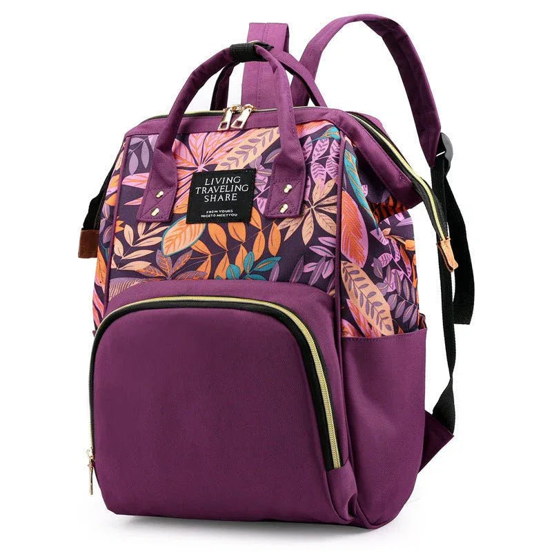Printed Mommy Backpack Diaper Bag