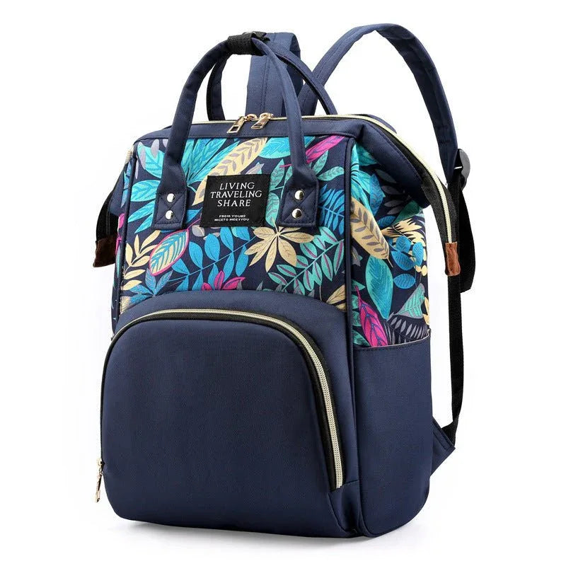 Printed Mommy Backpack Diaper Bag