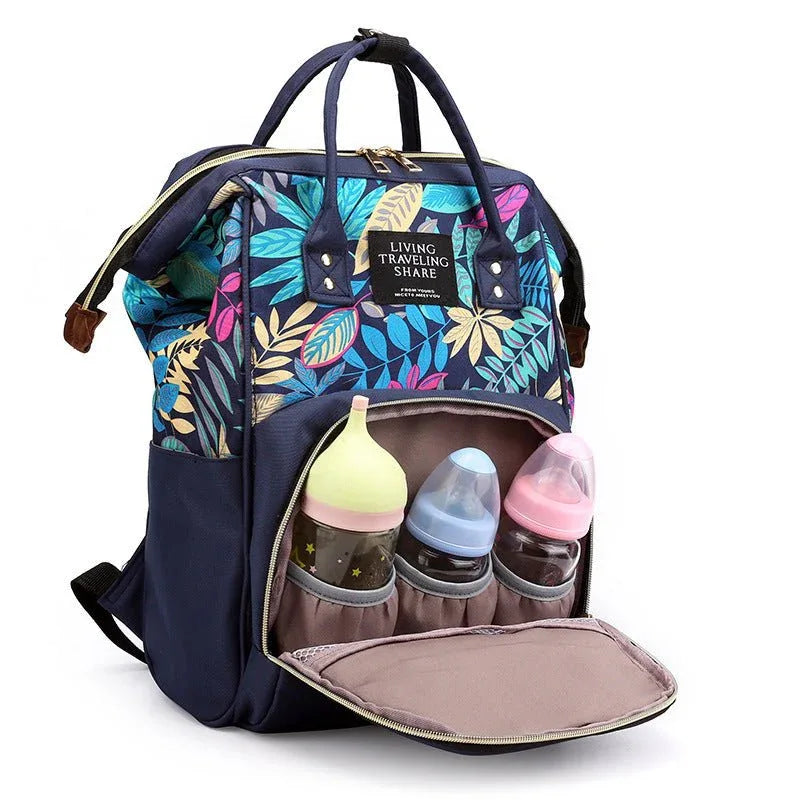 Printed Mommy Backpack Diaper Bag