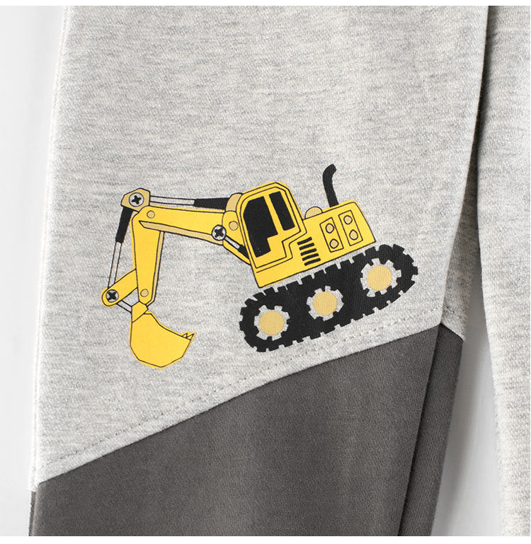 Kinder Jungen Bagger Absteigende Cartoon Sporthose mit Taschen