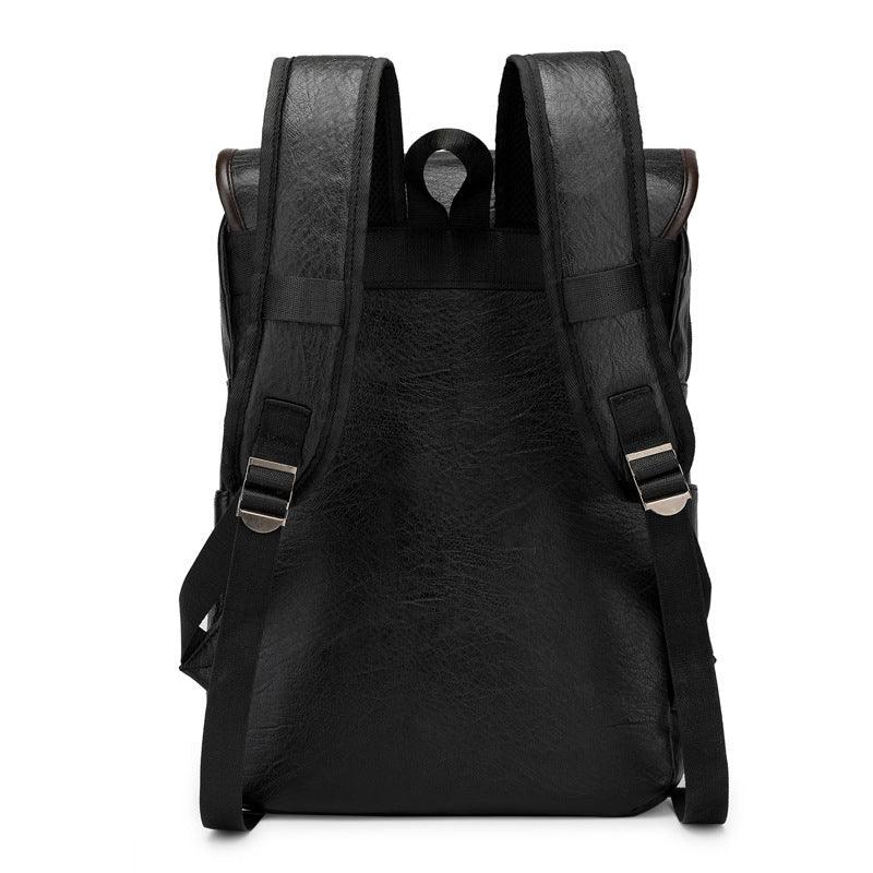 PU Leather Waterproof Student Computer Bag Backpack