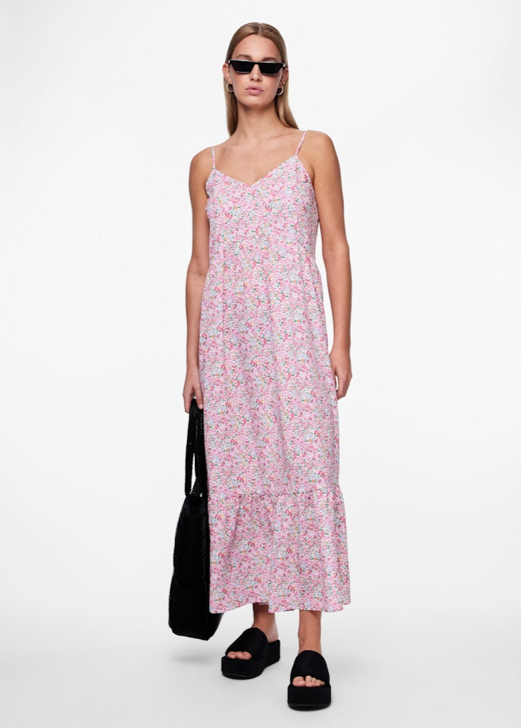 Langes Kleid mit Sade-Trägern