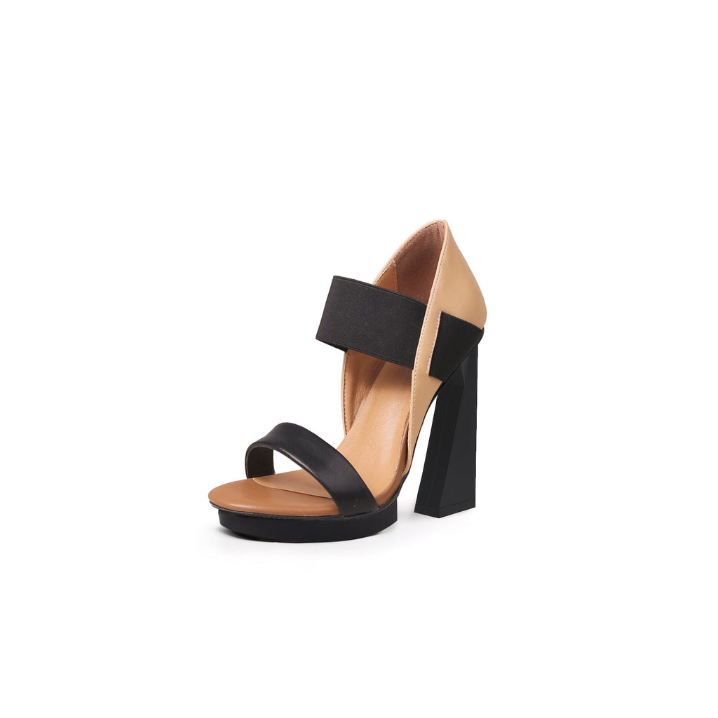 Sensual Open Toe Trape Heels-1