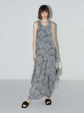 Serene Zen Tie-Dye Print Tank Dress