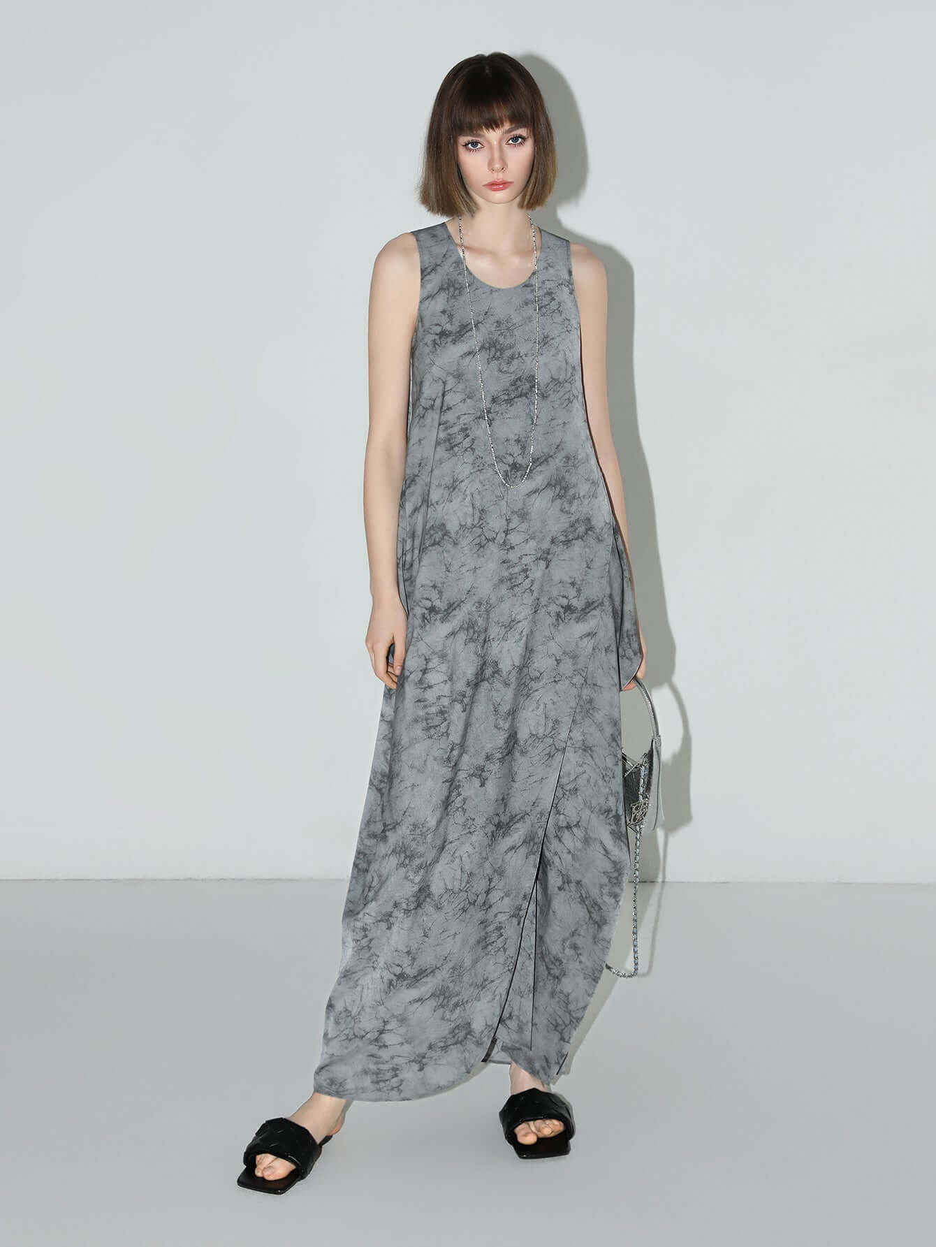 Serene Zen Tie-Dye Print Tank Dress