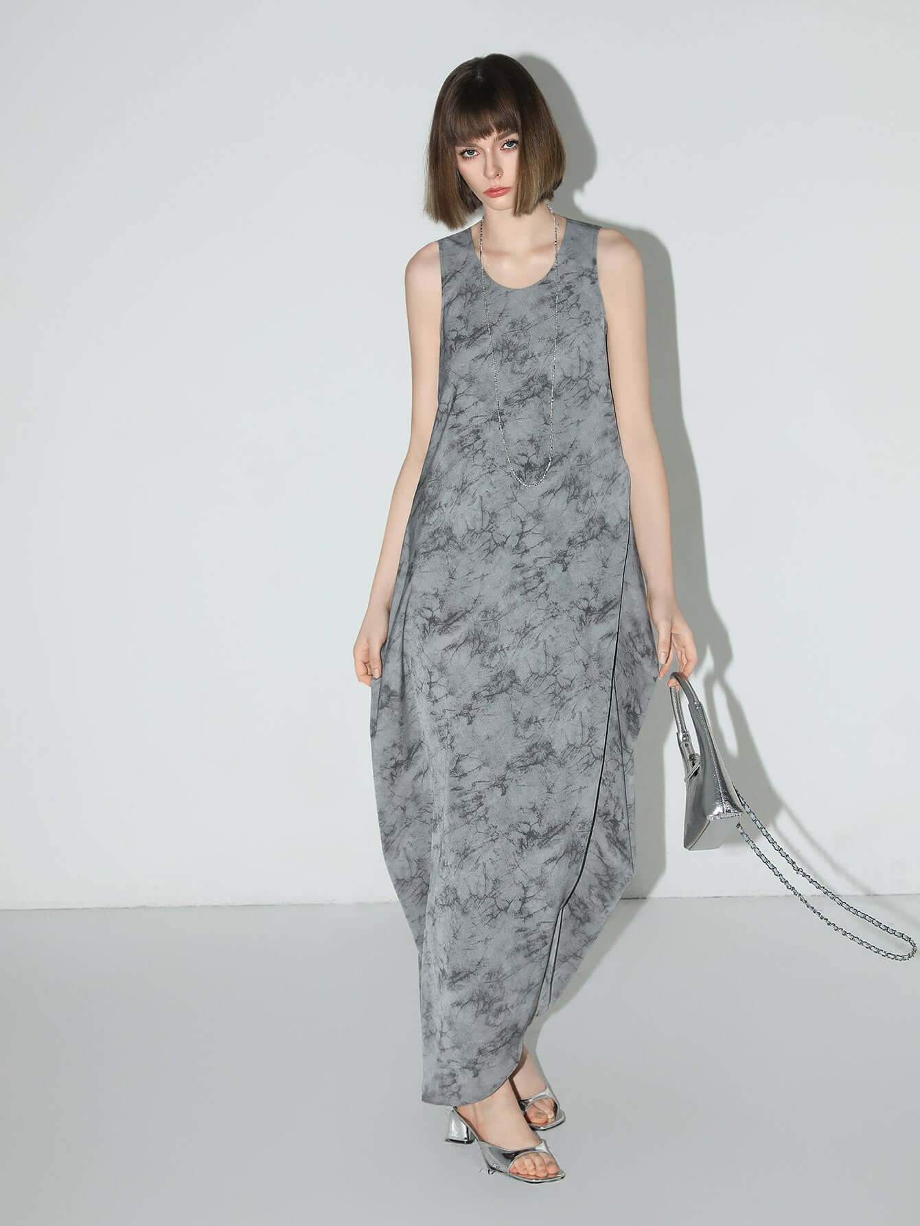 Serene Zen Tie-Dye Print Tank Dress