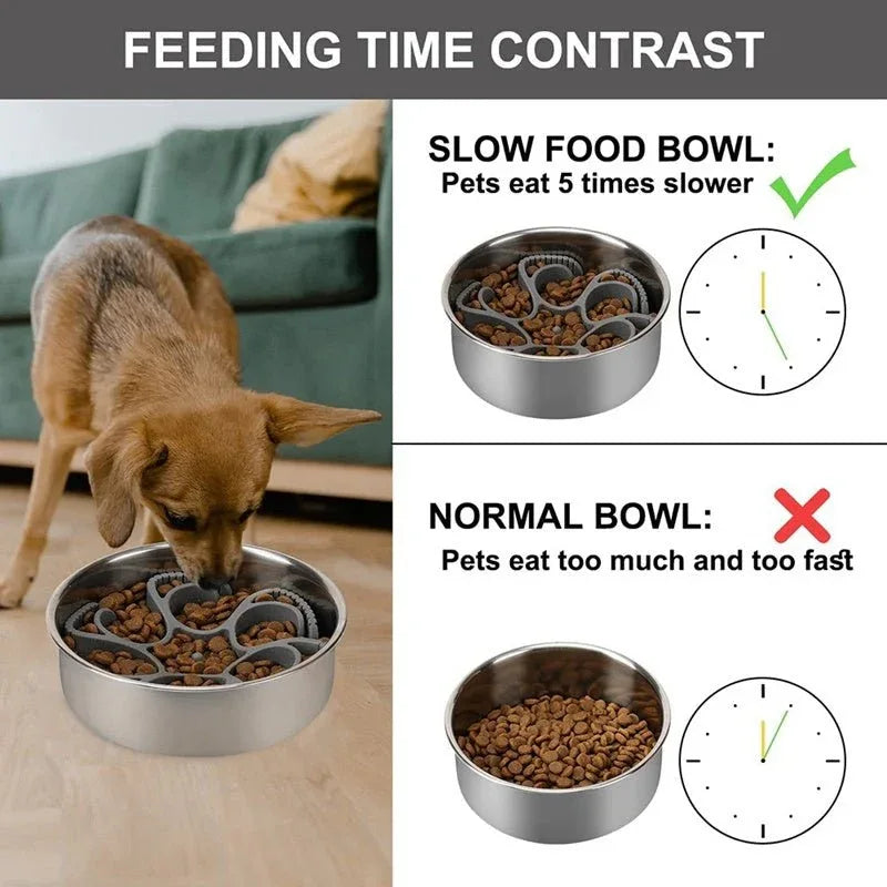 Slow Feeding Silicone Pet Dog Bowls