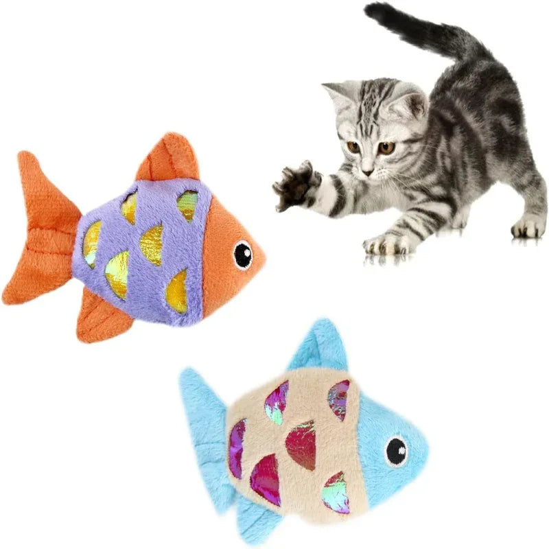 Small Plush PP Cotton Cat Fish Toys
