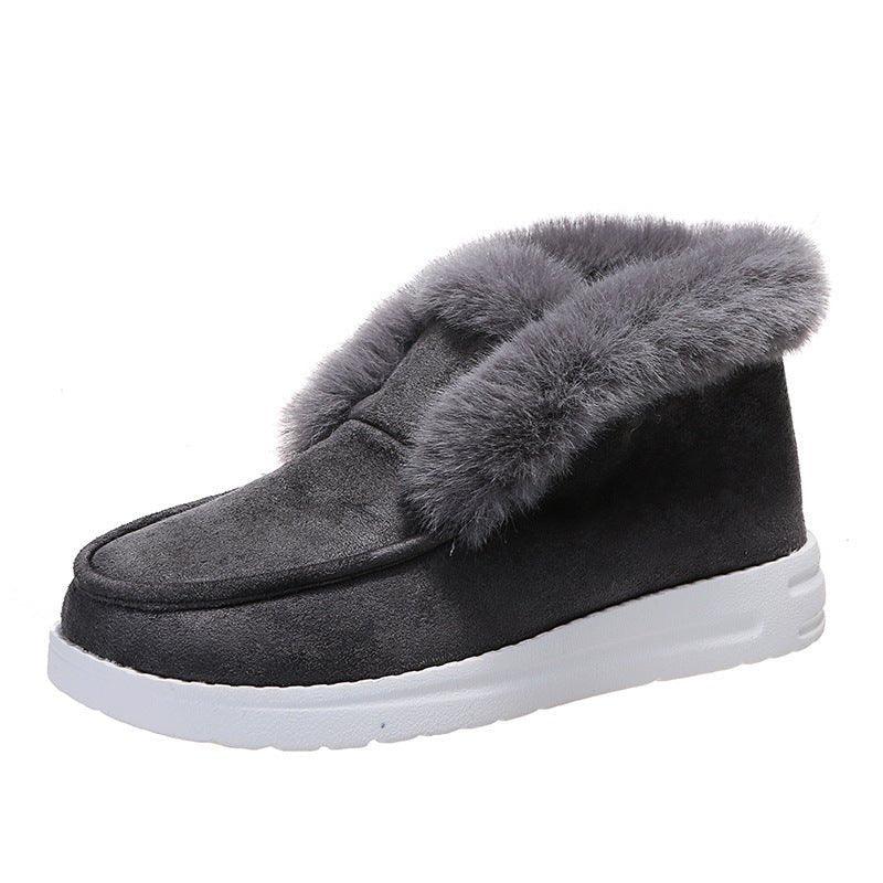 Snow Warm Winter Shoes Plush Fur Ankle Boots For Women